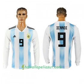 Jalkapallo Pelipaidat Argentiina Icardi 9 World Cup 2018 Kotipaita Pitkähihainen